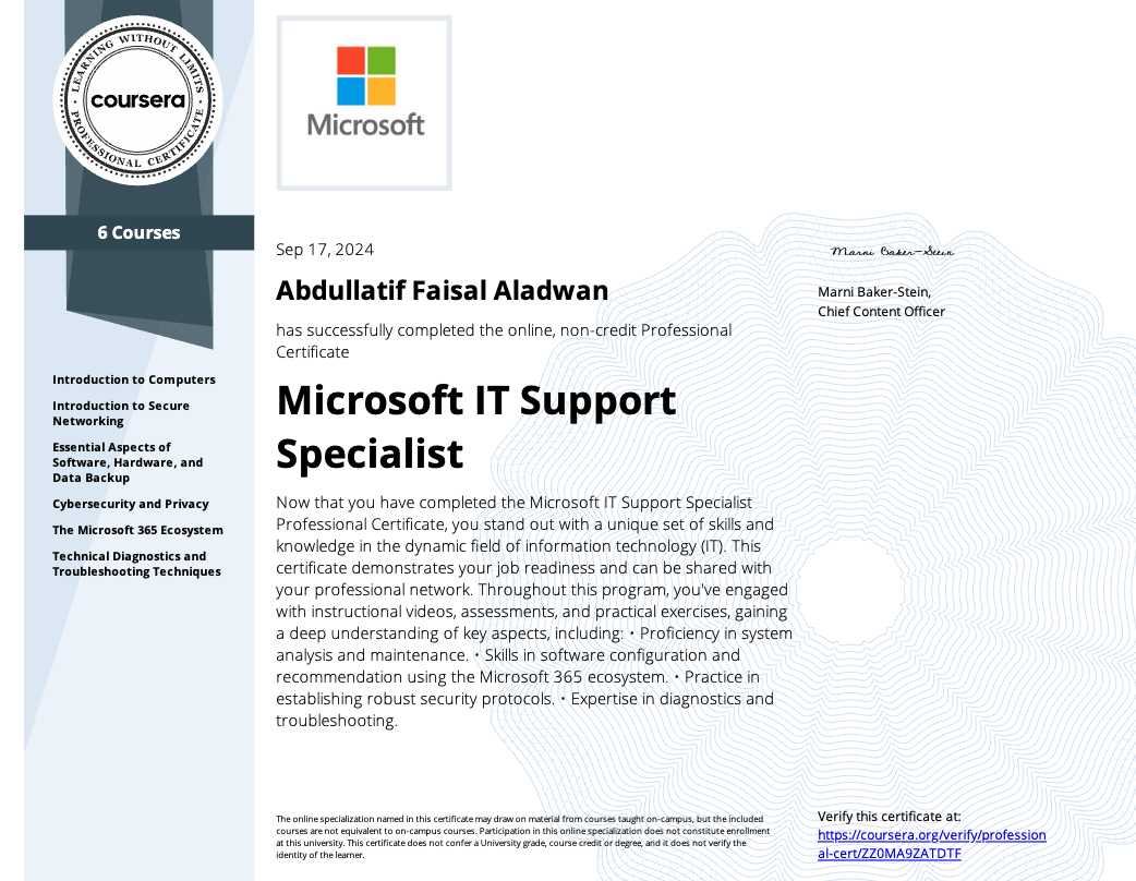 MicrosoftITSupportSpecialist